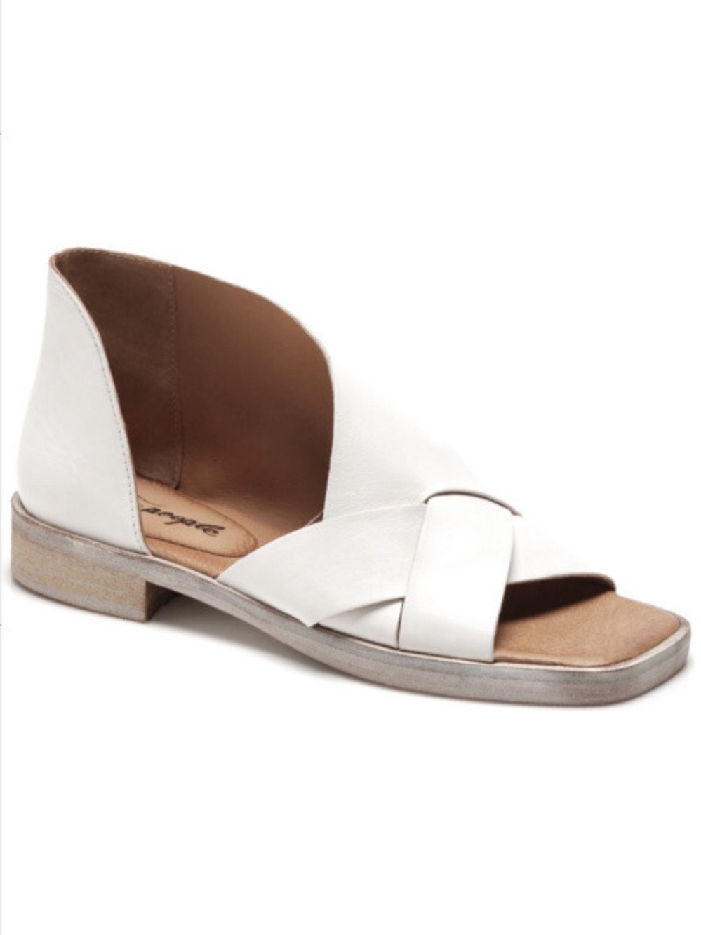 Free People Sun Valley White Leather D’Orsay Boho Sandals